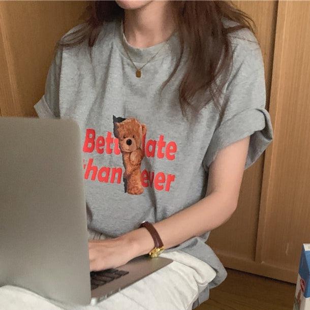 くまちゃんTシャツ 5103-画像8-韓国ファッション通販POPREA［ポップリア］