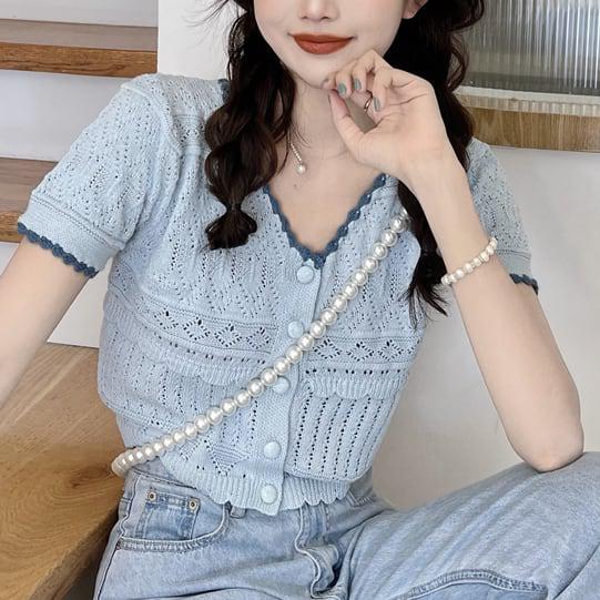 サマーニットキャンディーカラーカーディガン 5262-画像8-韓国ファッション通販POPREA［ポップリア］