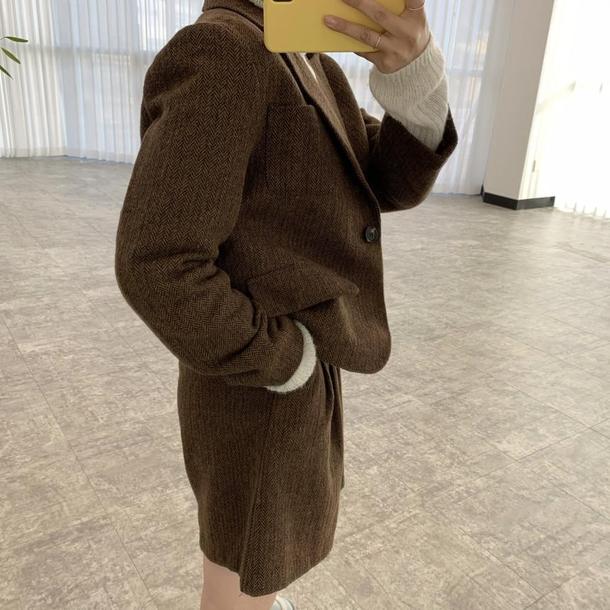 ウールテーラードショートジャケット 4795-画像8-韓国ファッション通販POPREA［ポップリア］