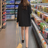 チェック袖ブラックロングジャケット 4729-画像8-韓国ファッション通販POPREA［ポップリア］