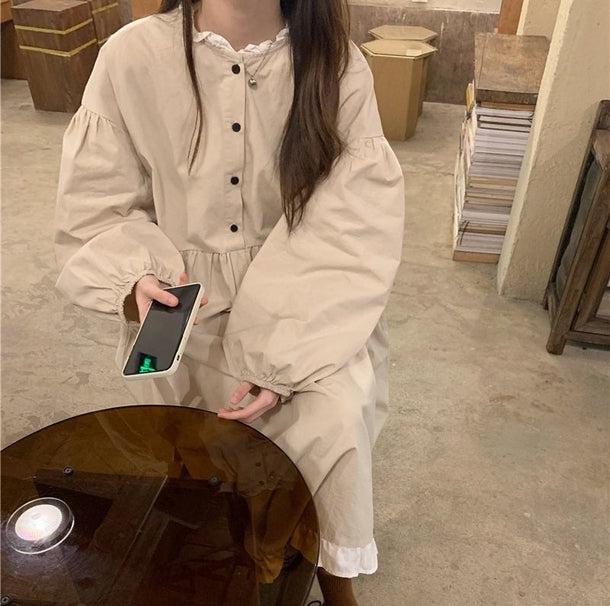 Aラインフリルワンピース 5086-画像8-韓国ファッション通販POPREA［ポップリア］