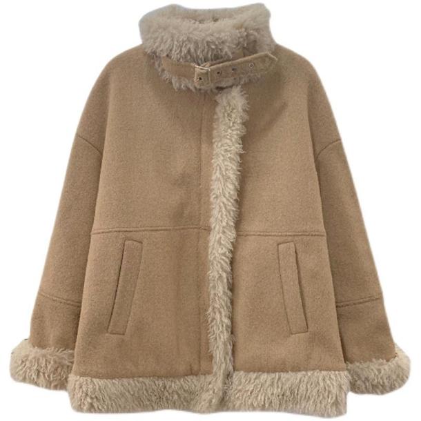 カフェカラーボアルーズジャケット 4833-画像8-韓国ファッション通販POPREA［ポップリア］