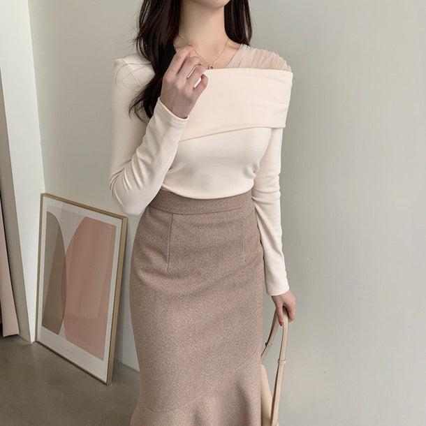 ドレッシーシアーブラウス 5049-画像8-韓国ファッション通販POPREA［ポップリア］