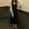 ドットブラウス＆クロスバックストラップスカート 4719-画像8-韓国ファッション通販POPREA［ポップリア］