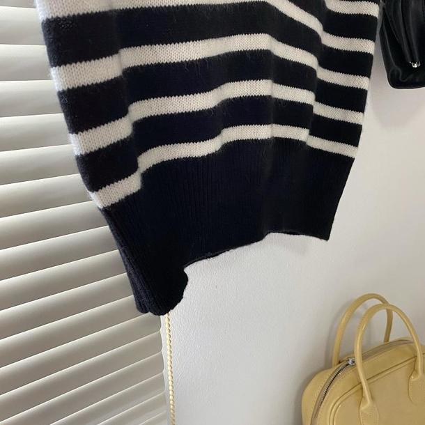 POLOボーダーニットベスト 4712-画像8-韓国ファッション通販POPREA［ポップリア］