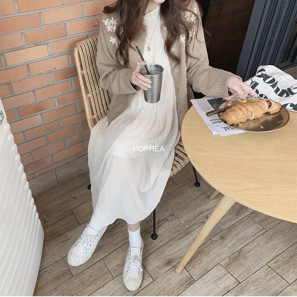 ギャザーシフォンワンピース 5107-画像8-韓国ファッション通販POPREA［ポップリア］