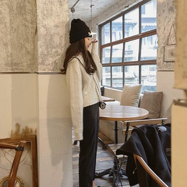 フリル襟ニットカーディガン 5032-画像8-韓国ファッション通販POPREA［ポップリア］