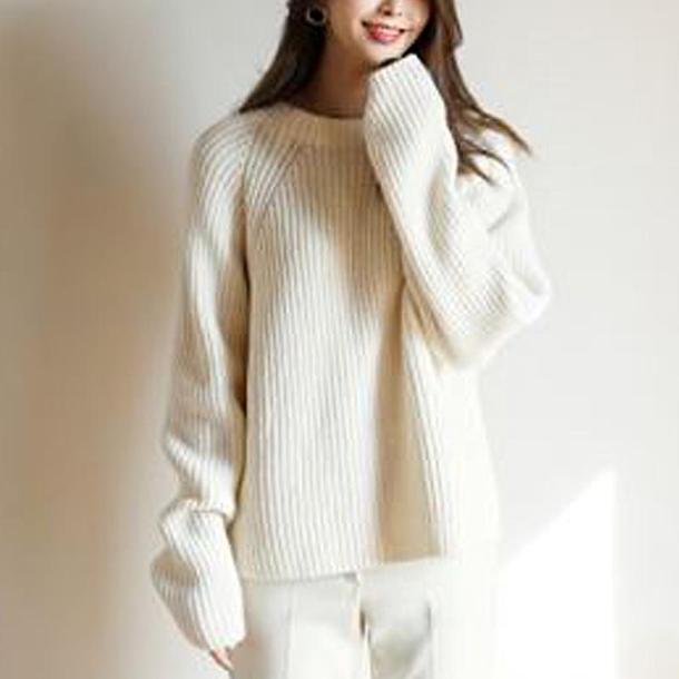 ベーシックアイボリーニットトップス 4717-画像8-韓国ファッション通販POPREA［ポップリア］