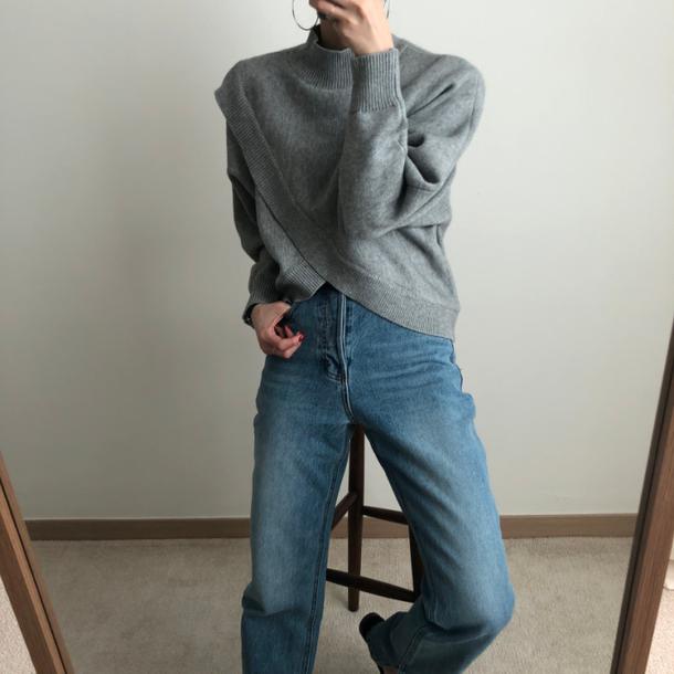 ハイネックフロントクロスニット 4856-画像8-韓国ファッション通販POPREA［ポップリア］