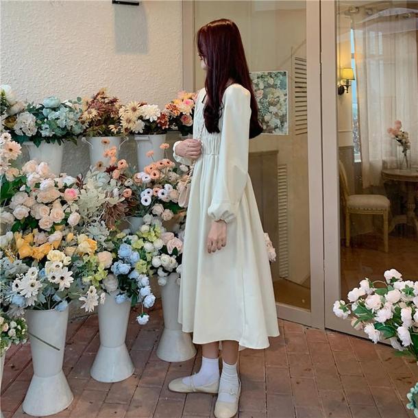 スクエアネックフランスワンピース 4876-画像8-韓国ファッション通販POPREA［ポップリア］