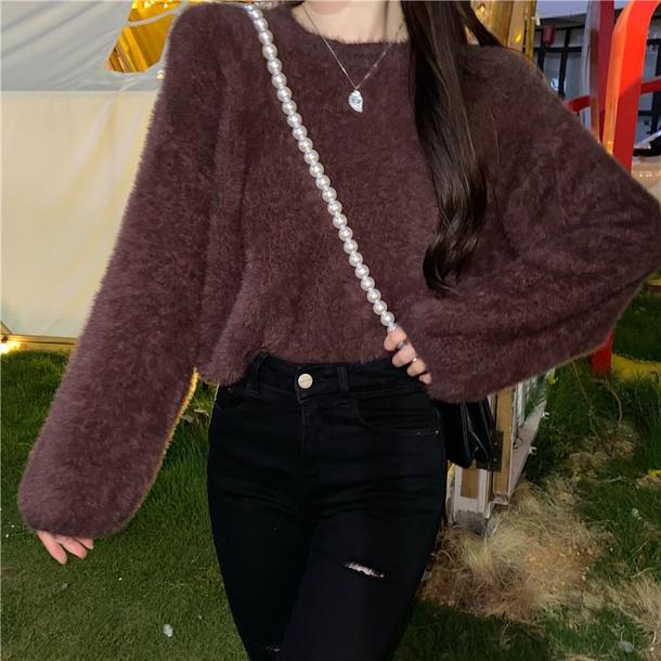 ショートウールニットトップス 4887-画像8-韓国ファッション通販POPREA［ポップリア］