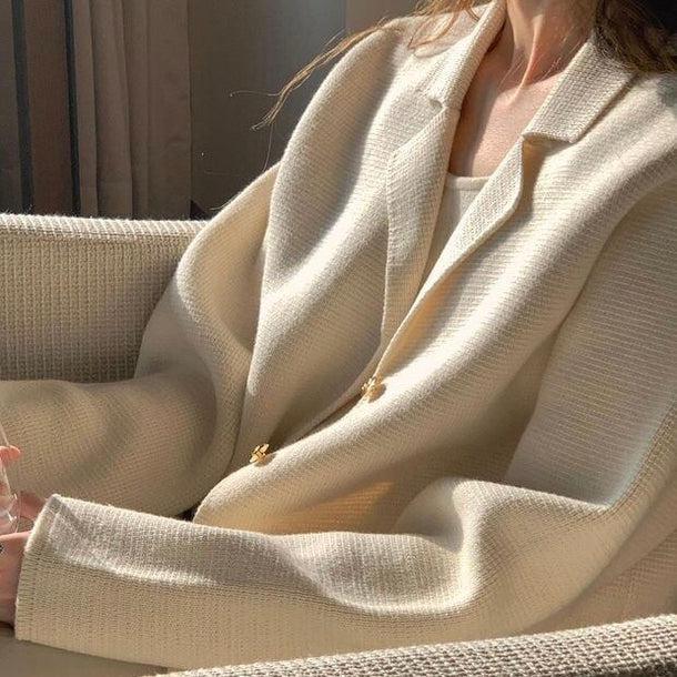 ゴールドボタンオープンカラージャケット 5106-画像8-韓国ファッション通販POPREA［ポップリア］