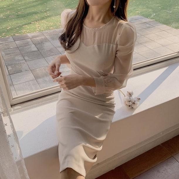 パフスリハイウエストドレスワンピ 5031-画像8-韓国ファッション通販POPREA［ポップリア］