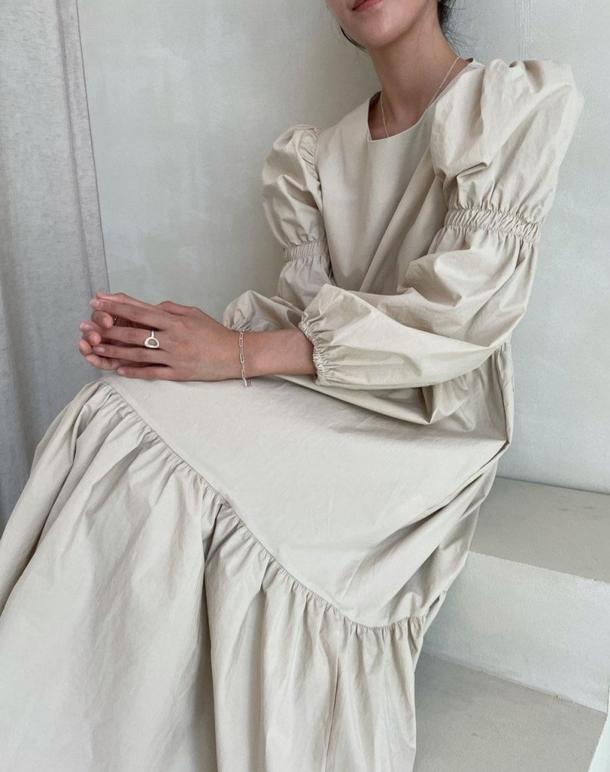 バブルスリーブティアードワンピース 4756-画像8-韓国ファッション通販POPREA［ポップリア］