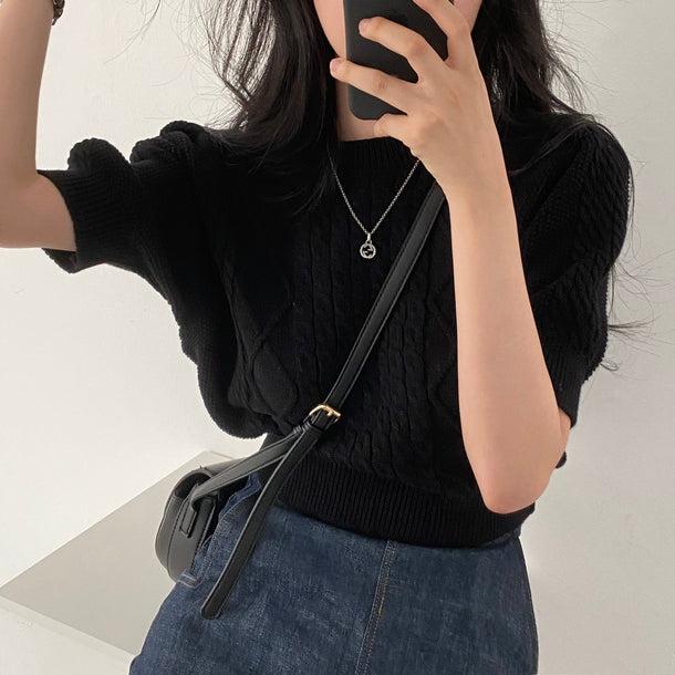 パフスリケーブルサマーニット 5227-画像8-韓国ファッション通販POPREA［ポップリア］