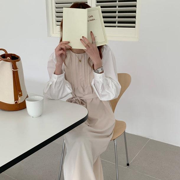 エレガントラウンドネックワンピース 5052-画像8-韓国ファッション通販POPREA［ポップリア］