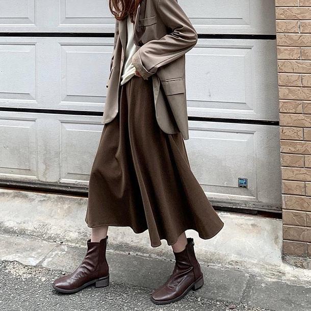 ハイウエストフレアスカート 4888-画像8-韓国ファッション通販POPREA［ポップリア］