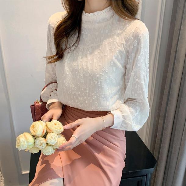 フレンチハイネックブラウス 4721-画像8-韓国ファッション通販POPREA［ポップリア］