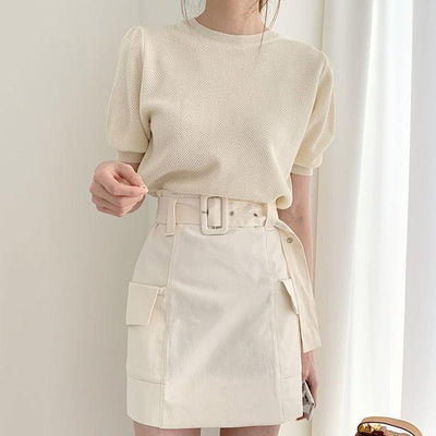 ベルテッドストレートスカート 5187-画像8-韓国ファッション通販POPREA［ポップリア］