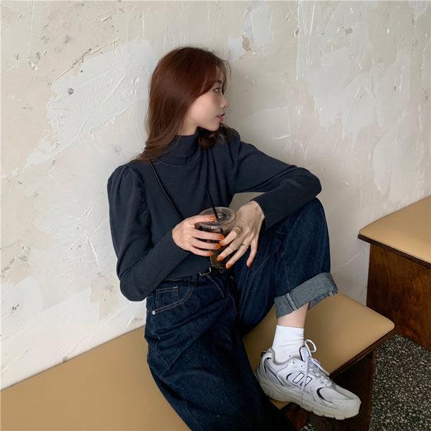 パフスリデザインニット 5024-画像8-韓国ファッション通販POPREA［ポップリア］