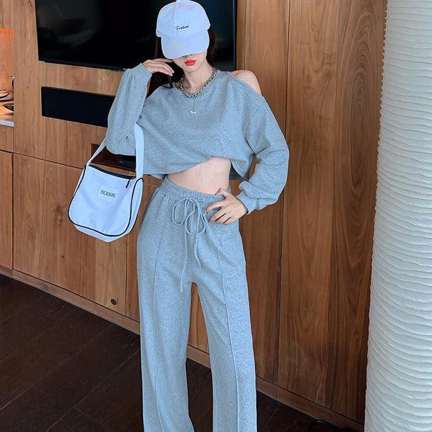 オフショルトレーナー＆パンツセット 5132-画像8-韓国ファッション通販POPREA［ポップリア］