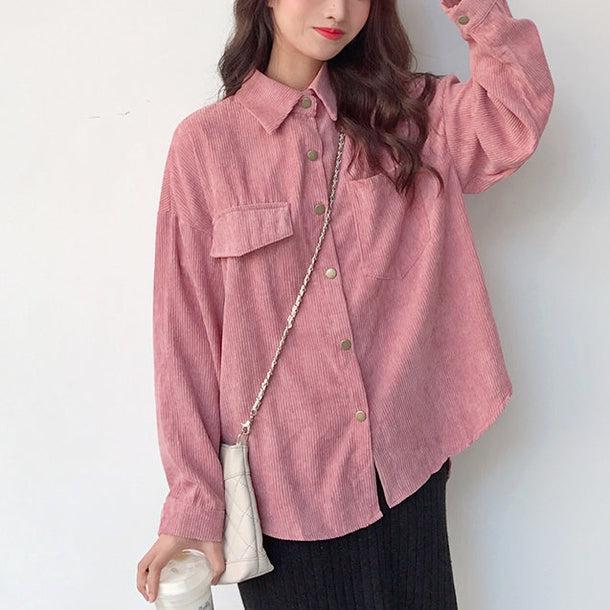 コーディロイスナップボタンジャケット 5231-画像8-韓国ファッション通販POPREA［ポップリア］