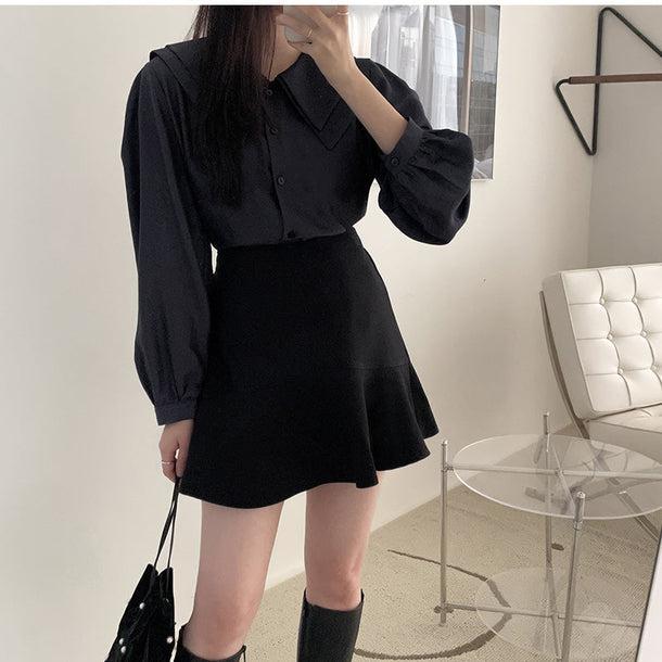 ダブルハンサムカットカラーブラウス 5113-画像8-韓国ファッション通販POPREA［ポップリア］