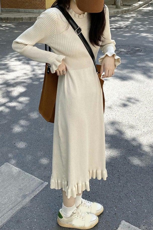 リブニットスリムワンピース 4936-画像8-韓国ファッション通販POPREA［ポップリア］