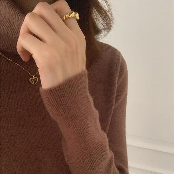 リブタートルニットトップス 4930-画像9-韓国ファッション通販POPREA［ポップリア］