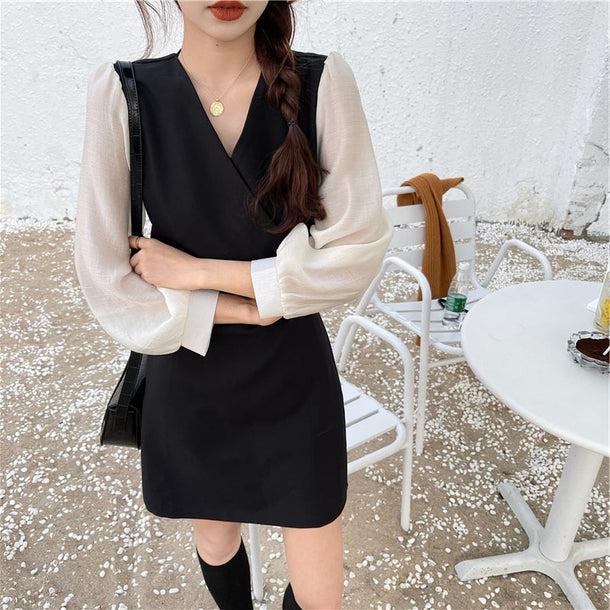 バックリボンドッキングワンピ 5160-画像9-韓国ファッション通販POPREA［ポップリア］