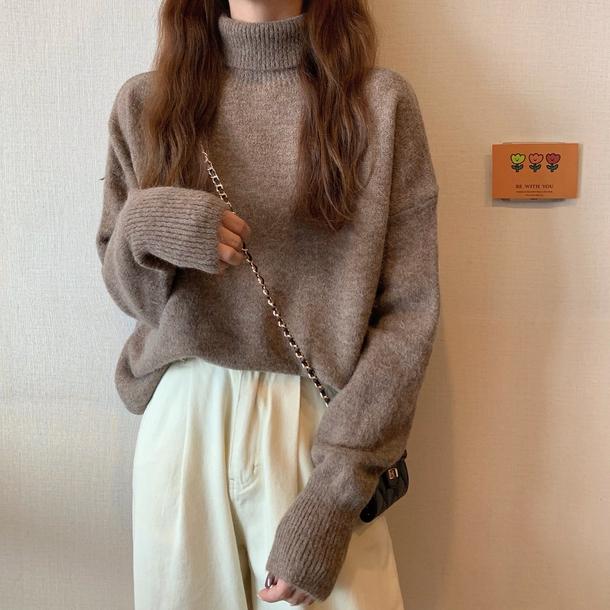 タートルネックルーズセーターニット 4873-画像9-韓国ファッション通販POPREA［ポップリア］