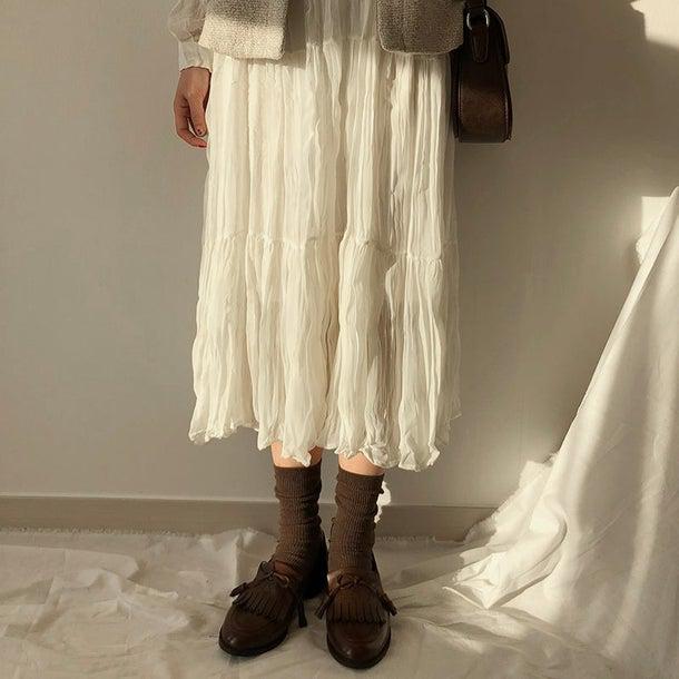 プリーツティアードシフォンワンピ 4995-画像9-韓国ファッション通販POPREA［ポップリア］