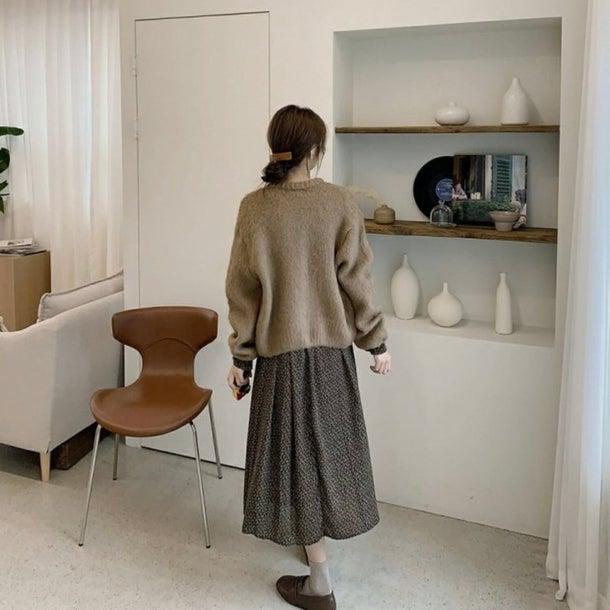 ウールタッチカーディガンワンピースセット 4938-画像9-韓国ファッション通販POPREA［ポップリア］