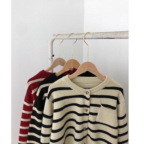 ベーシックボーダーカーディガン 4939-画像9-韓国ファッション通販POPREA［ポップリア］