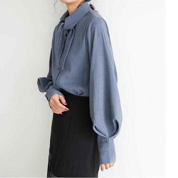 タイネックルーズランタンスリーブトップス 4708-画像9-韓国ファッション通販POPREA［ポップリア］