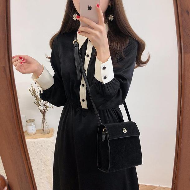 ハイウエストブラックワンピース 4851-画像9-韓国ファッション通販POPREA［ポップリア］