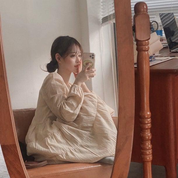 レトロツイストニットワンピースセット 4937-画像9-韓国ファッション通販POPREA［ポップリア］