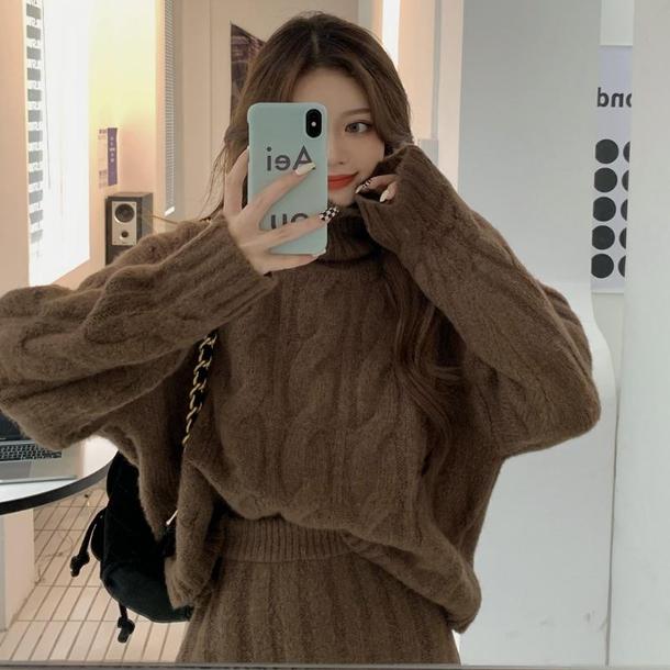 マシュマロケーブルニットセットアップ 4915-画像9-韓国ファッション通販POPREA［ポップリア］