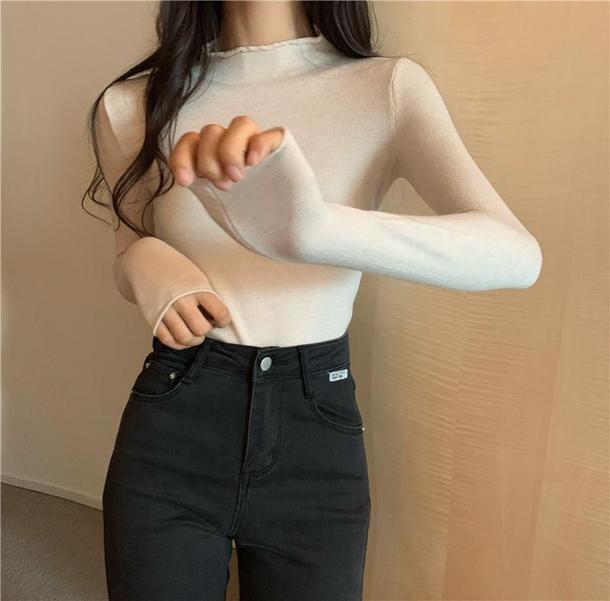 ベーシックハイネックカラートップス 4872-画像9-韓国ファッション通販POPREA［ポップリア］