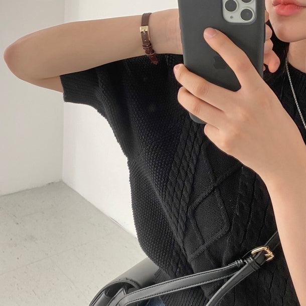 パフスリケーブルサマーニット 5227-画像9-韓国ファッション通販POPREA［ポップリア］