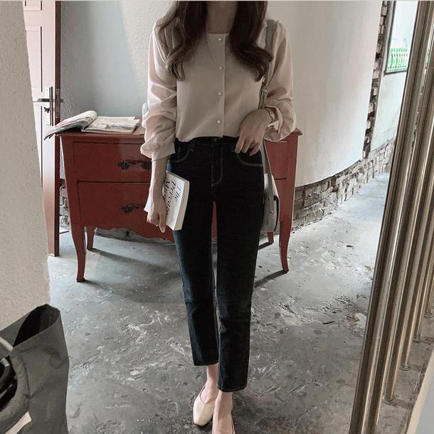 ベーシックスクエアネックトップス 4703-画像9-韓国ファッション通販POPREA［ポップリア］