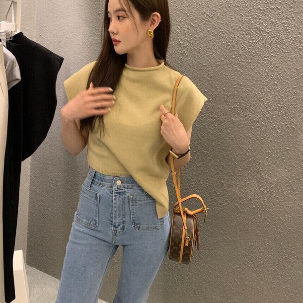 フレンチスリーブサマーニット 5183-画像9-韓国ファッション通販POPREA［ポップリア］