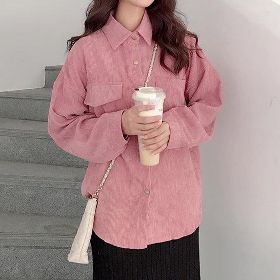 コーディロイスナップボタンジャケット 5231-画像9-韓国ファッション通販POPREA［ポップリア］