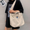 刺繍くまキャンバスバッグ﻿ 5616-画像1-韓国ファッション通販POPREA［ポップリア］