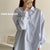 シンプルブルーストライプシャツ 5131-画像1-韓国ファッション通販POPREA［ポップリア］