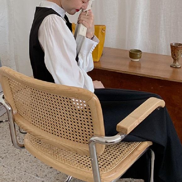 アンティークパフスリーブブラウス 2725-お取り寄せ2725-画像4-韓国ファッション通販POPREA［ポップリア］