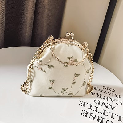 ヴィンテージレースフラワーがま口バッグ 1533の商品画像_11