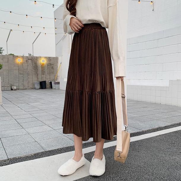 ベルベットプリーツスカート 3123-画像10-韓国ファッション通販POPREA［ポップリア］