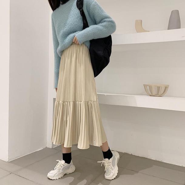 ベルベットプリーツスカート 3123-画像12-韓国ファッション通販POPREA［ポップリア］