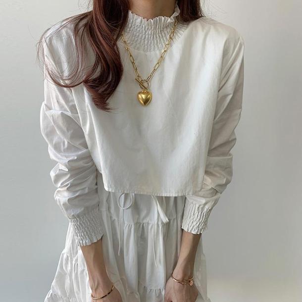 スタンドカラーティアードワンピ 2862-画像3-韓国ファッション通販POPREA［ポップリア］